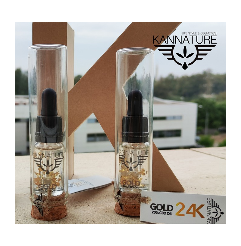 24K GOLD ACEITE MCT 20% CBD CON ORO 24 KILATES